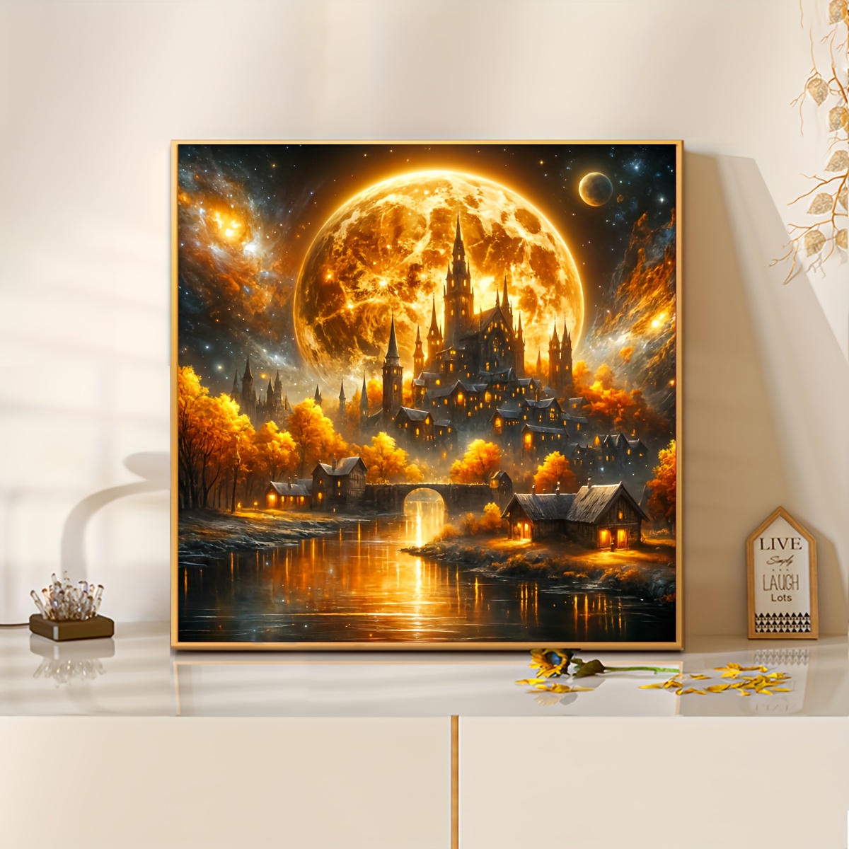 Home Decor Under 500 - Castle Under The Moonlight Jigsaw Puzzle