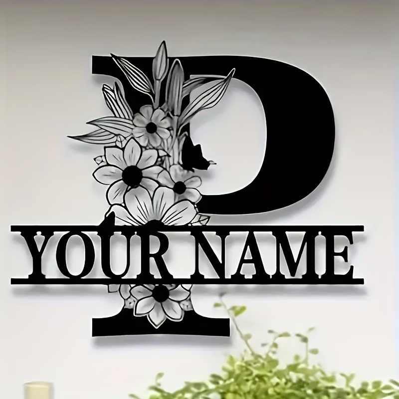 Home Decor Outside - Custom Surname Metal Sign, Country Style,