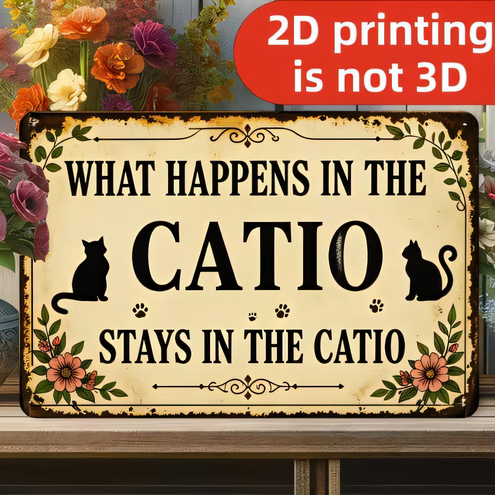 Home Decor Outside - Tin Sign “What Happens in the