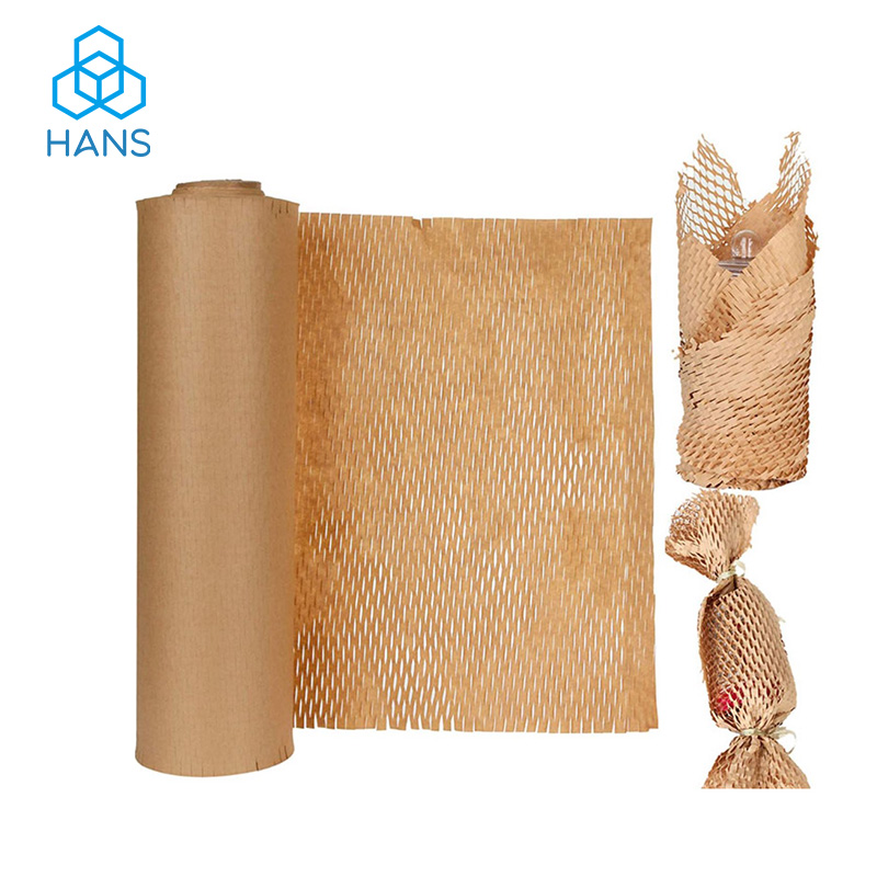 Decorative Throw Pillow - Honeycomb Folding Wrapping Material Brown 30cm