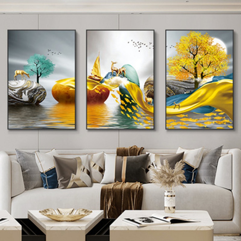 3pcs/Set frameless 3 Nordic Lu - Home Decor Luxury 评论和价格