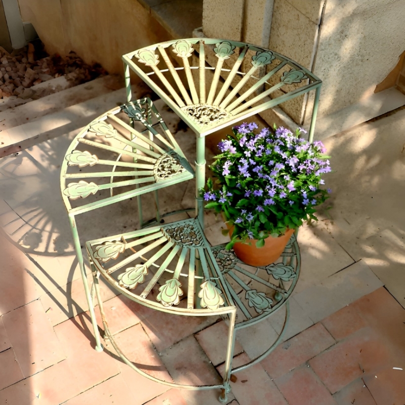 Rotating Iron Flower Stand Mul - Succulent Planter Pot 评论和价格