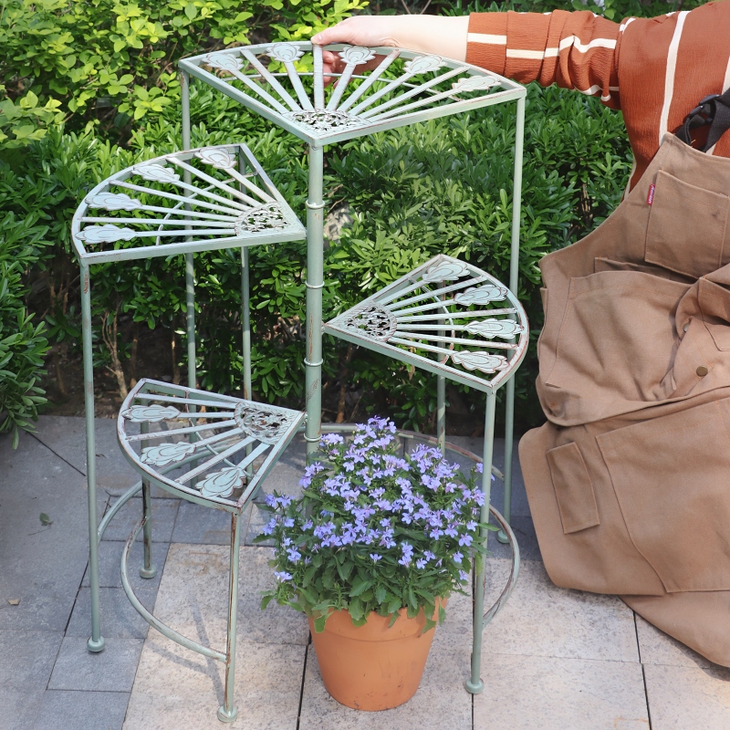 Rotating Iron Flower Stand Mul - Succulent Planter Pot 评论和价格