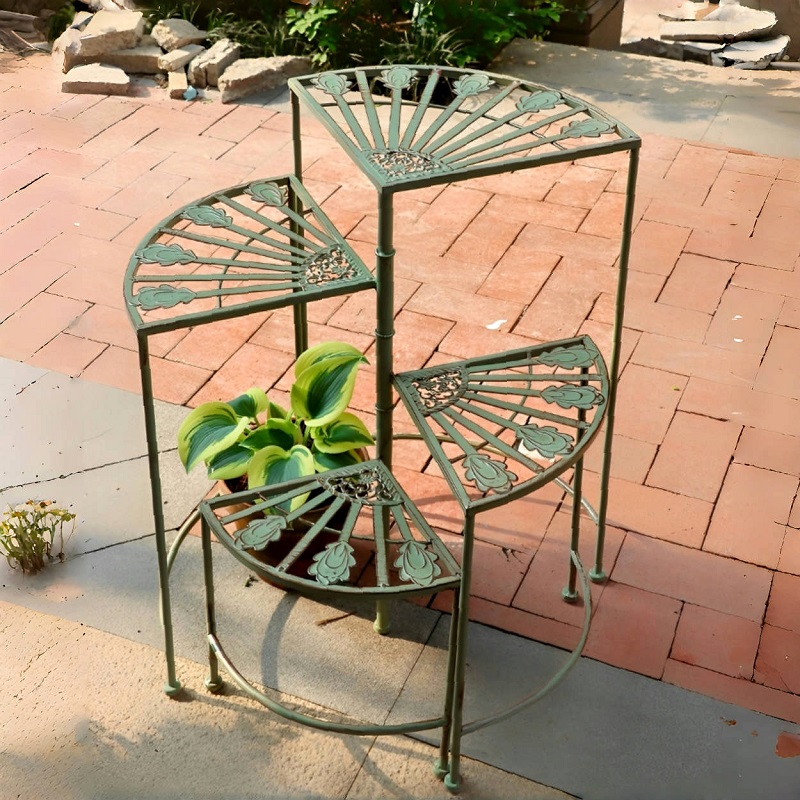 Rotating Iron Flower Stand Mul - Succulent Planter Pot 评论和价格