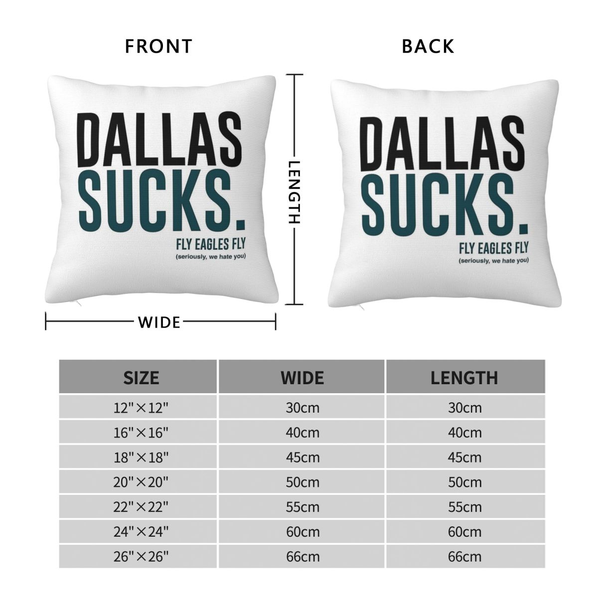 Dallas Sucks Fly Eagles Fly Sq - Home Decor Dallas 评论和价格