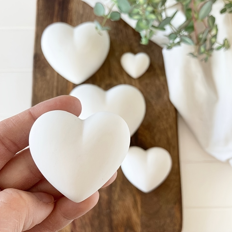 5pcs Heart-Shaped Gypsum Candl - Home Decor Handicraft 评论和价格
