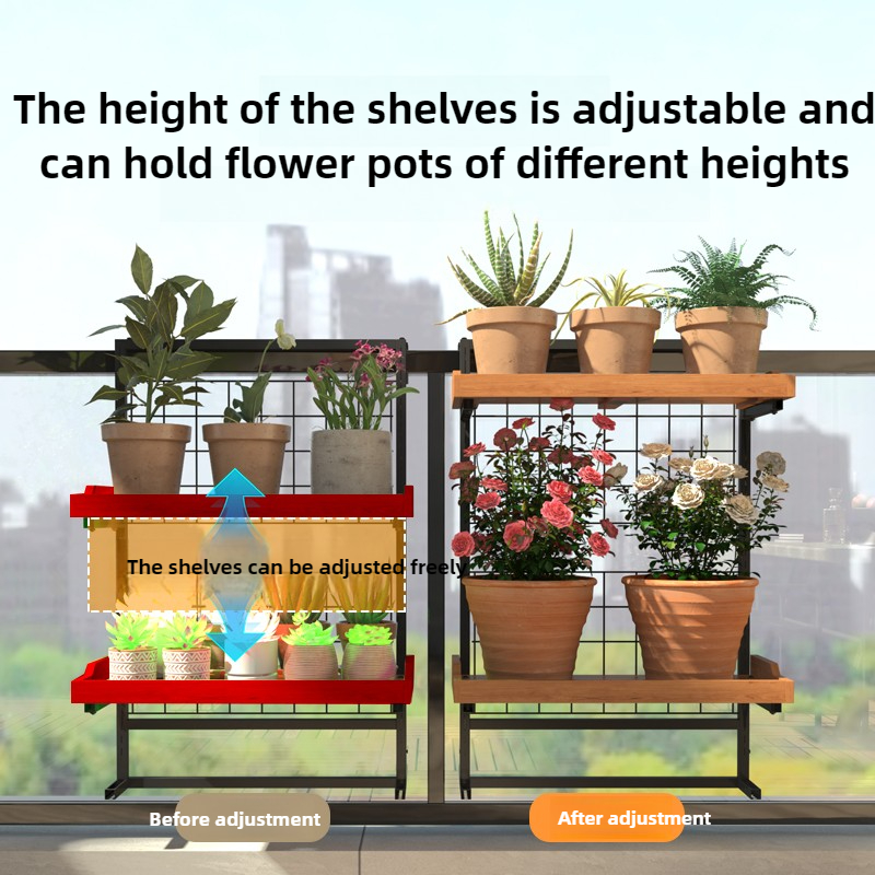 Wood Tiered Balcony Railing Pl - Succulent Planter Pot 评论和价格