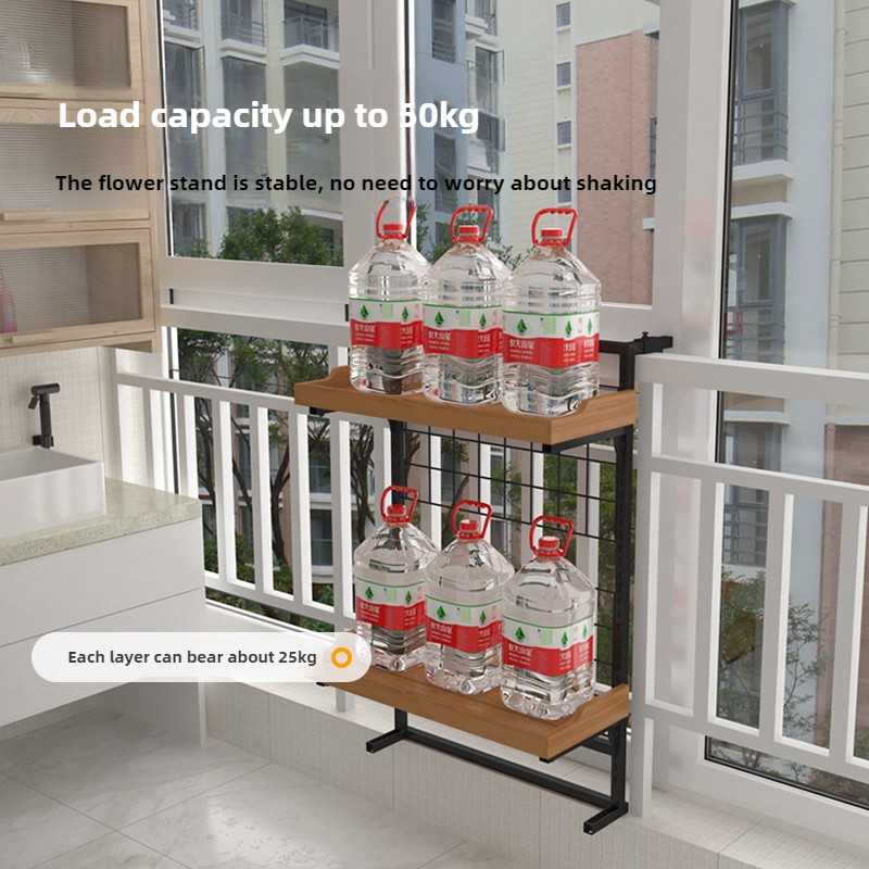 Wood Tiered Balcony Railing Pl - Succulent Planter Pot 评论和价格