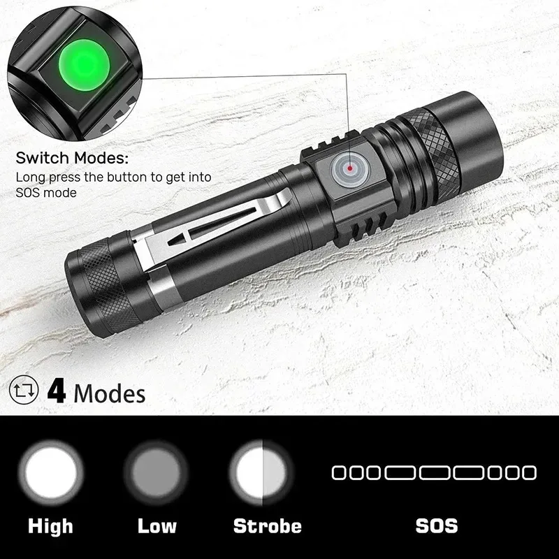 Rechargeable T6 Handheld Flash - Home Decor Outside 评论和价格