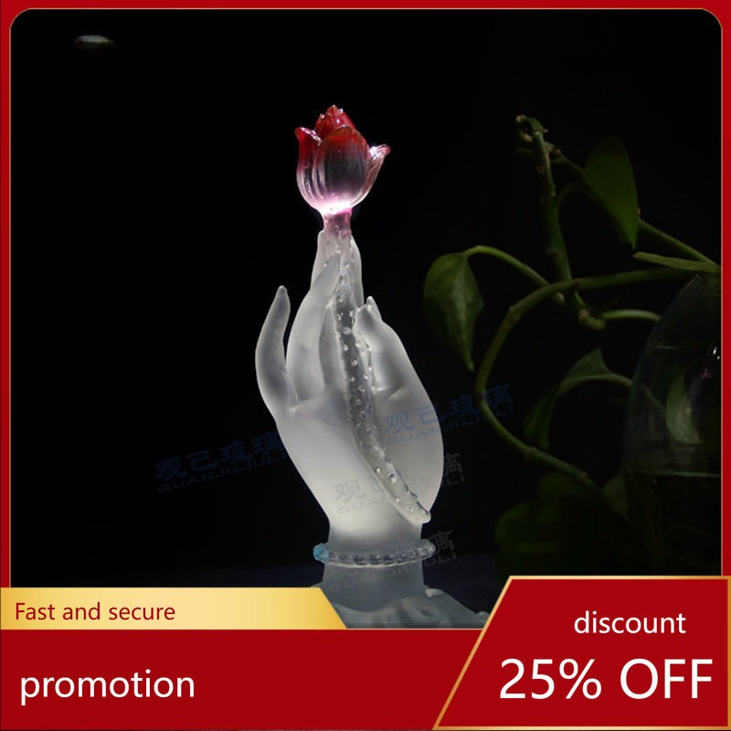 Cz glazed buddha's hand lotus  - Home Decor Handicraft 评论和价格