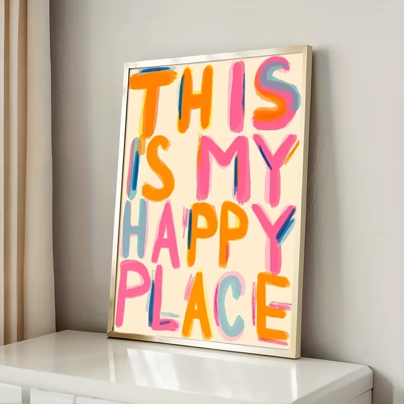 Modern This Is My Happy Place  - Home Decor Quotes 评论和价格