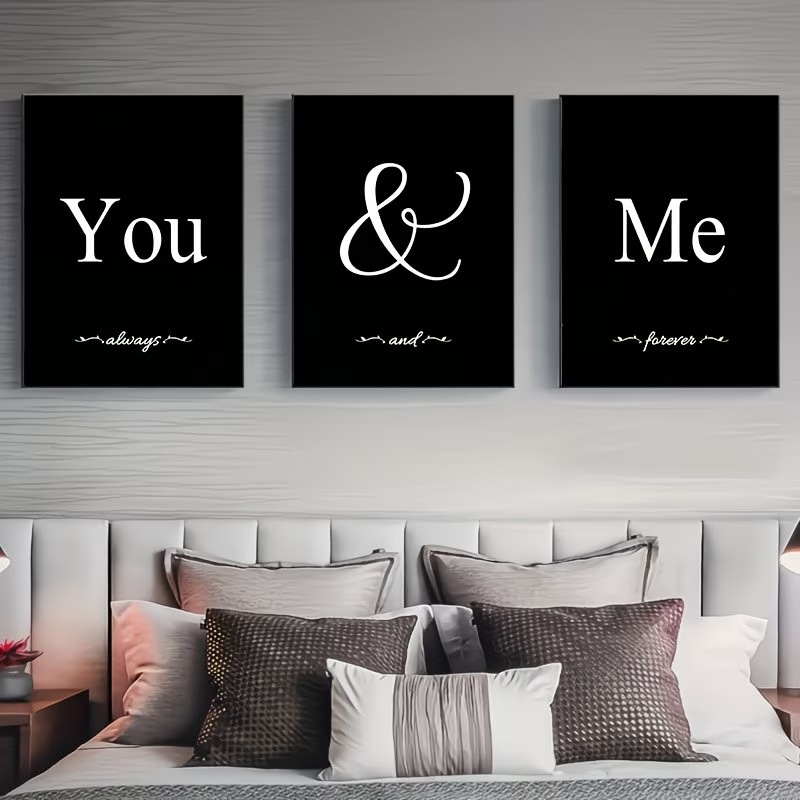 3pcs Nordic You And Me Quotes  - Home Decor Quotes 评论和价格