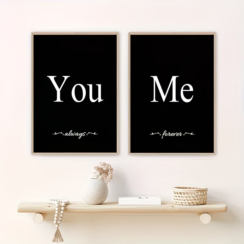 3pcs Nordic You And Me Quotes  - Home Decor Quotes 评论和价格