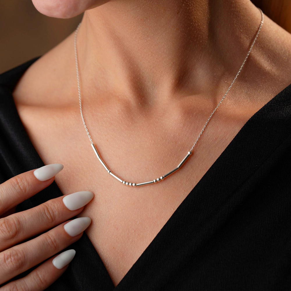 Personalized Morse Code Neckla - Vintage Alarm Clock 评论和价格