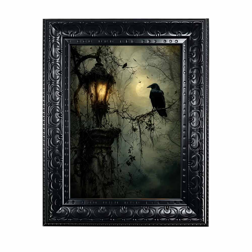 Halloween Wall Art, Framed Can - Home Decor Gothic 评论和价格