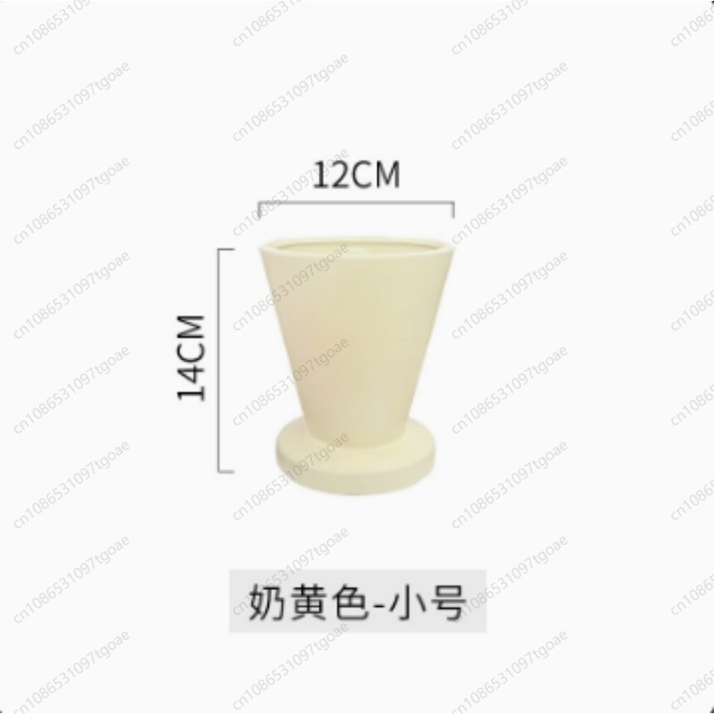 Minimalist Conical Ceramic Pla - Succulent Planter Pot 评论和价格