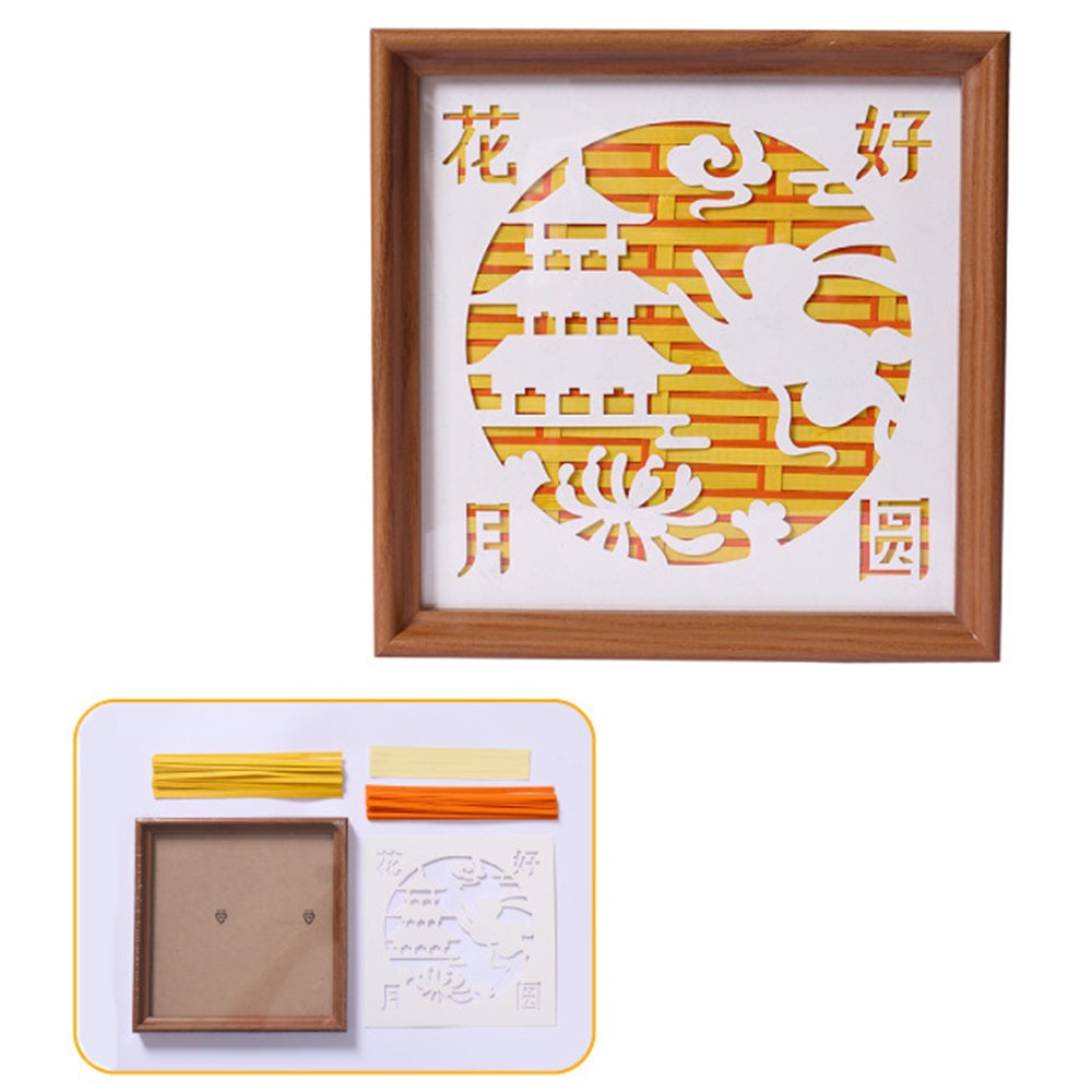 Retro Mid-Autumn Festival Gift - Bamboo Photo Frame 评论和价格