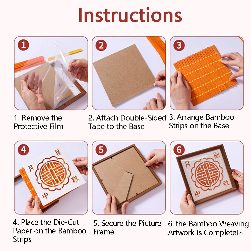 Retro Mid-Autumn Festival Gift - Bamboo Photo Frame 评论和价格