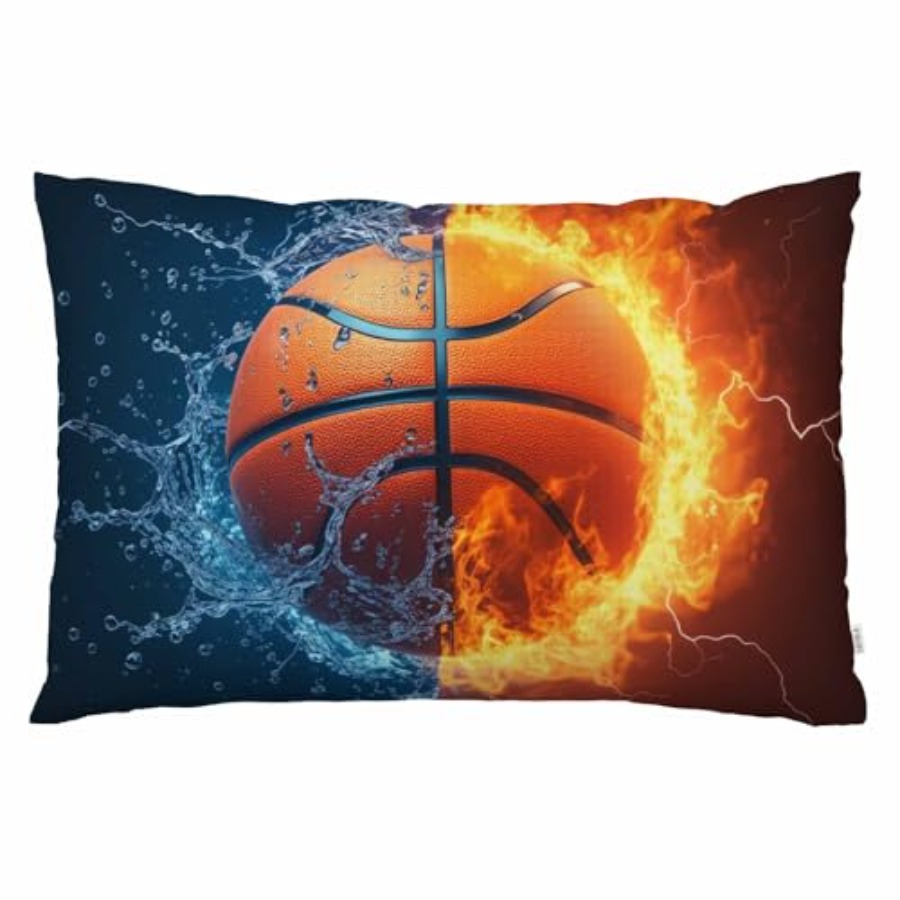 Throw Pillow Cover Fire and Ic - Decorative Throw Pillow 评论和价格
