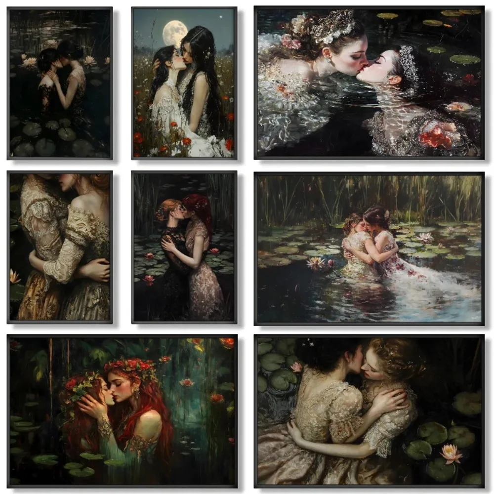 Victorian Lesbian Gothic Poste - Home Decor Gothic 评论和价格