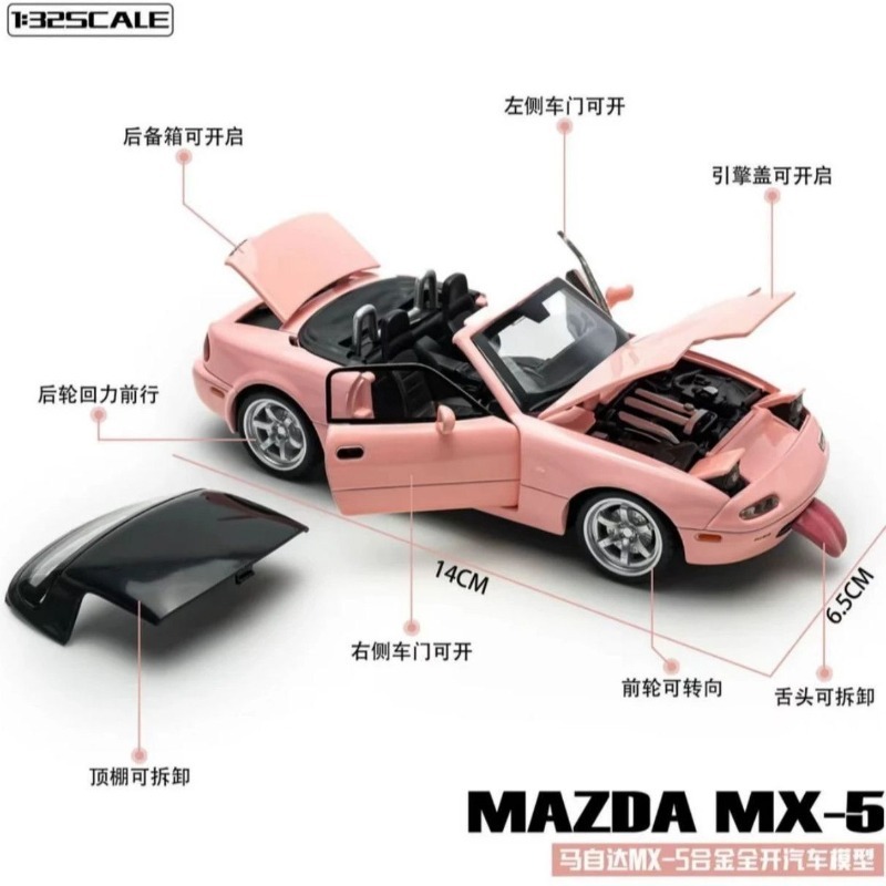 1:32 Scale Mazda MX-5 Diecast  - Home Decor Collection 评论和价格