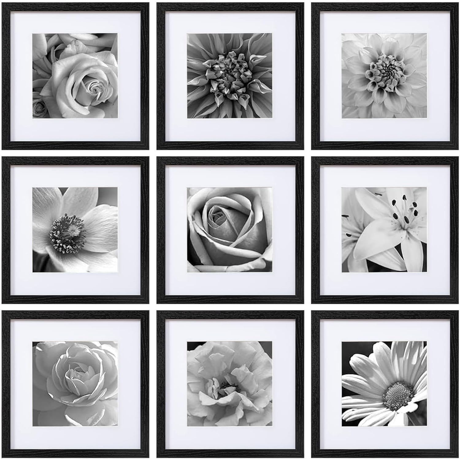 12x12 Picture Frames Set of 9  - Bamboo Photo Frame 评论和价格
