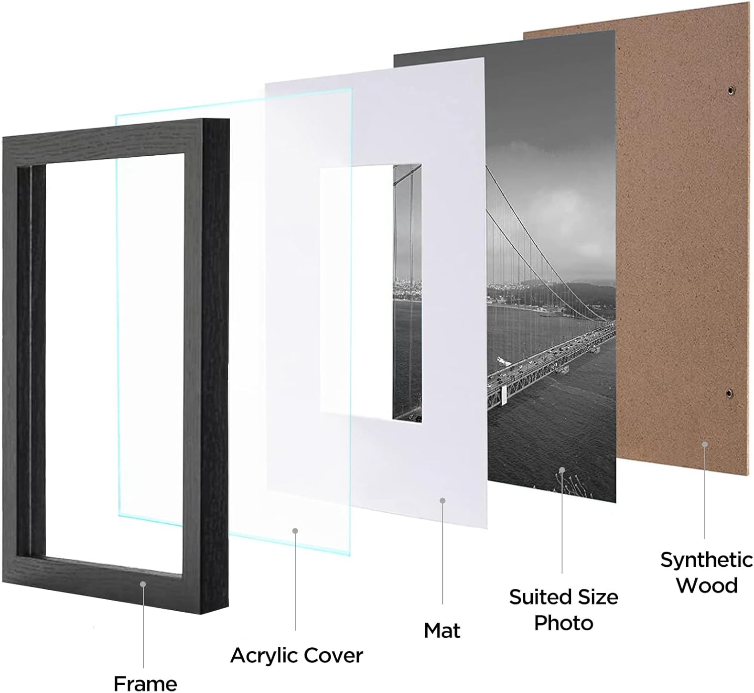 12x12 Picture Frames Set of 9  - Bamboo Photo Frame 评论和价格