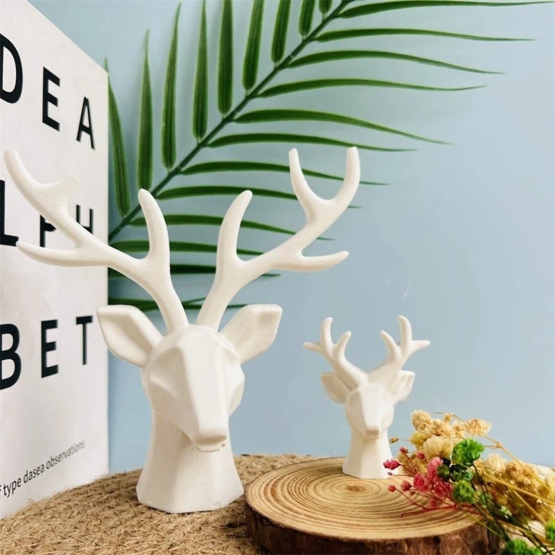 2 Pieces of Deer Antlers Ornam - Home Decor Handicraft 评论和价格
