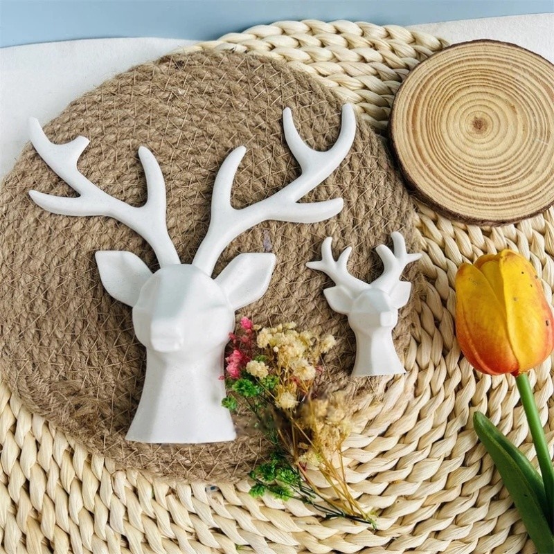 2 Pieces of Deer Antlers Ornam - Home Decor Handicraft 评论和价格