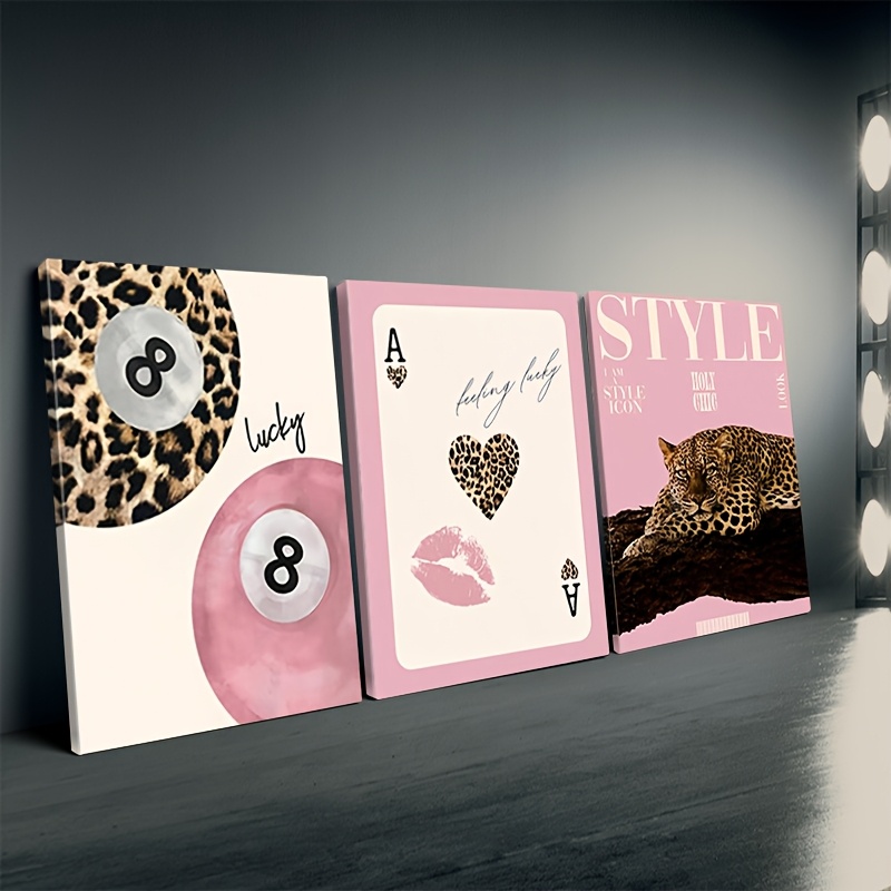 3pcs Leopard Cheetah Canvas Wa - Home Decor Luxury 评论和价格