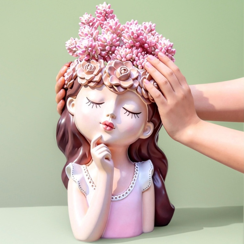 Large Fairy Girl Flower Pot Si - Succulent Planter Pot 评论和价格