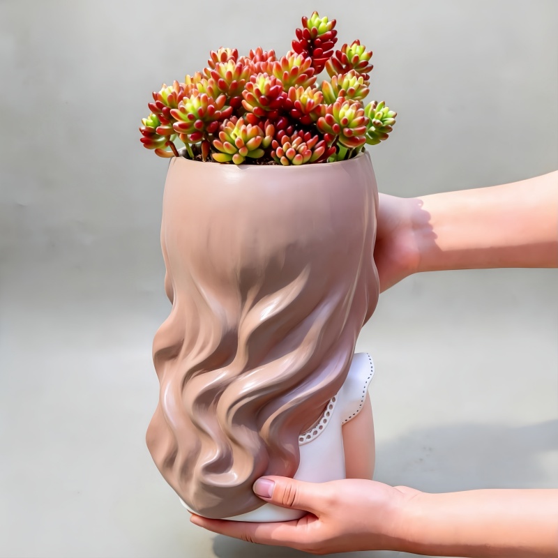 Large Fairy Girl Flower Pot Si - Succulent Planter Pot 评论和价格
