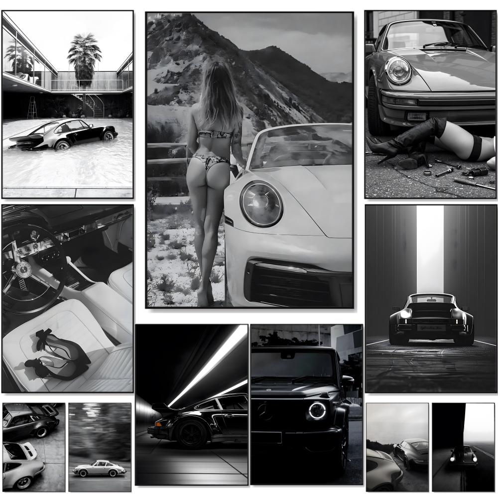 Black white Luxury Sports Car  - Home Decor Luxury 评论和价格