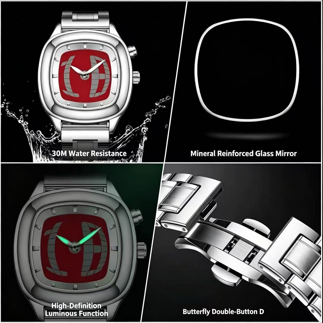PAAZOMU Men's Quartz Watch Fas - Vintage Alarm Clock 评论和价格