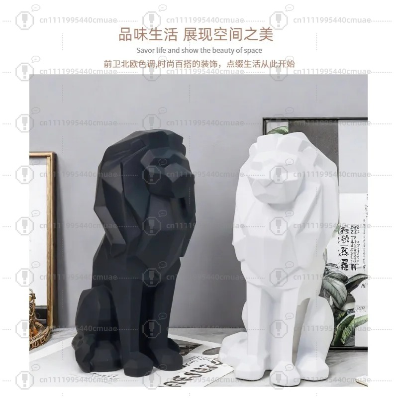 Nordic geometric lion ornament - Home Decor Handicraft 评论和价格