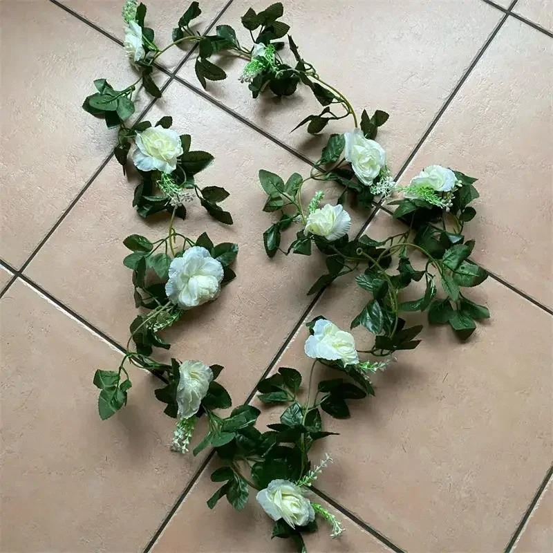 1Pcs 2.2M Artificial White Flo - Home Decor Handicraft 评论和价格