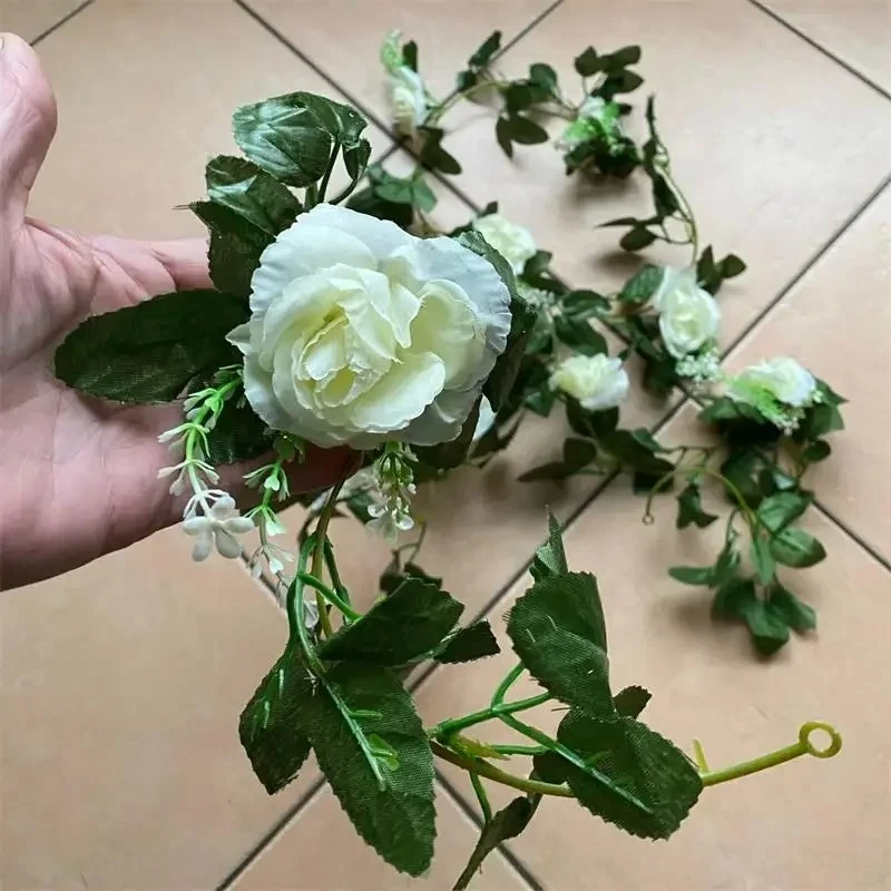 1Pcs 2.2M Artificial White Flo - Home Decor Handicraft 评论和价格
