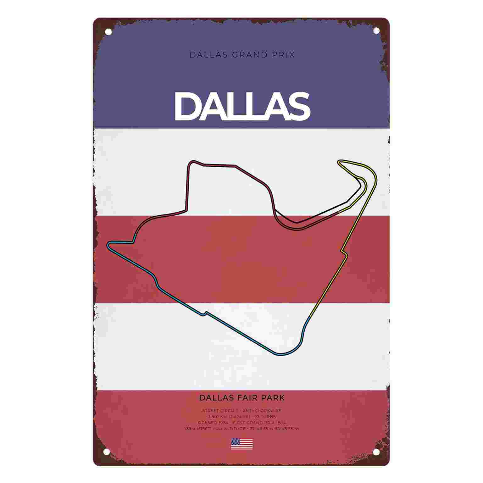 2D FLAT 1pc Dallas Grand Prix  - Home Decor Dallas 评论和价格