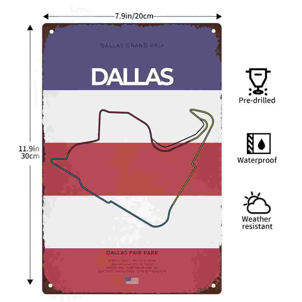 2D FLAT 1pc Dallas Grand Prix  - Home Decor Dallas 评论和价格