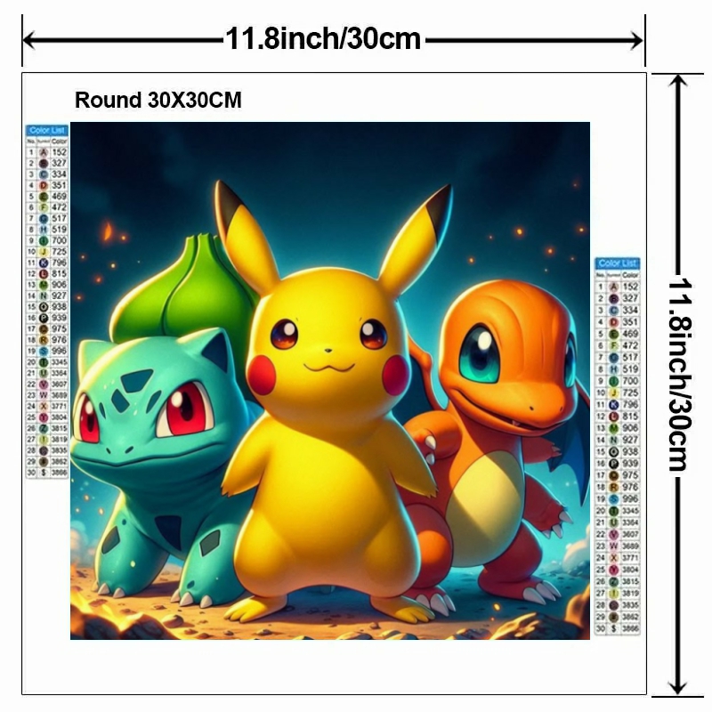 Cartoon Pokémon 5D DIY Diamond - Home Decor Handicraft 评论和价格