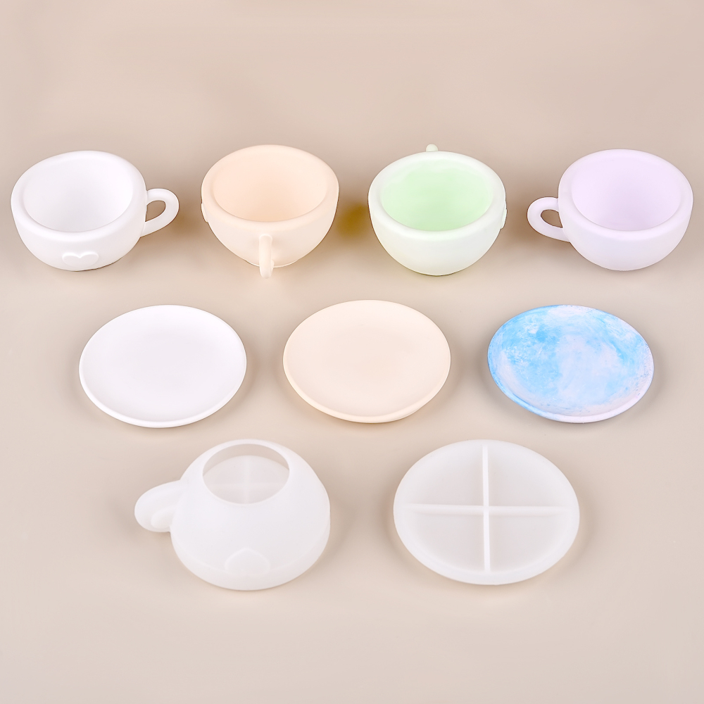 3D Tea Cup Love Silicone Mold  - Home Decor Handicraft 评论和价格