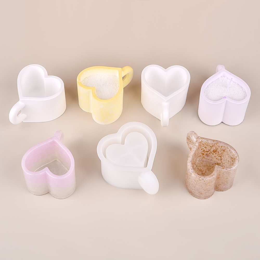 3D Tea Cup Love Silicone Mold  - Home Decor Handicraft 评论和价格