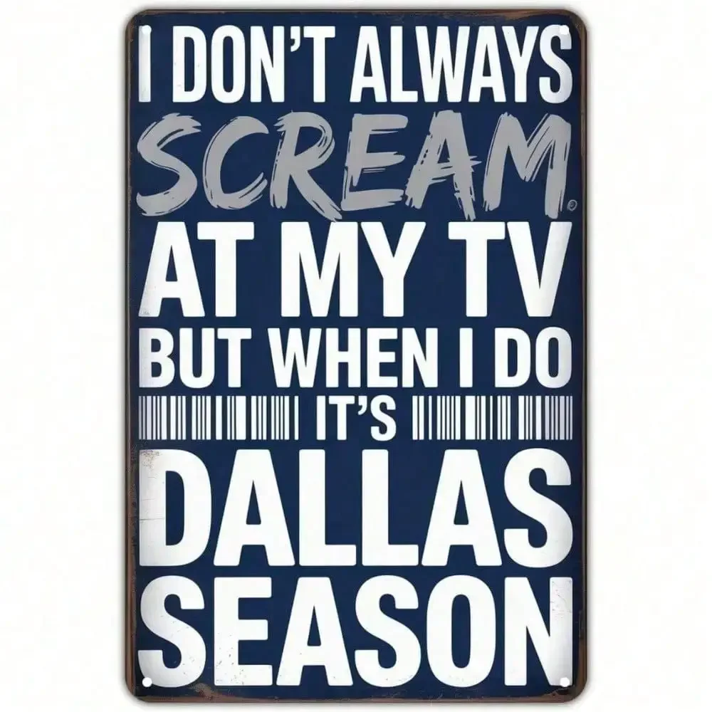 Dallas Cowboys Metal Tin Sign, - Home Decor Dallas 评论和价格