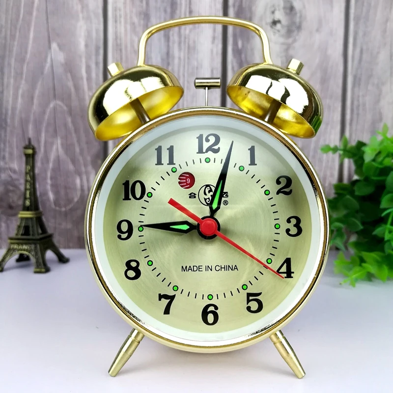 Metal Mechanical Alarm Clock C - Vintage Alarm Clock 评论和价格