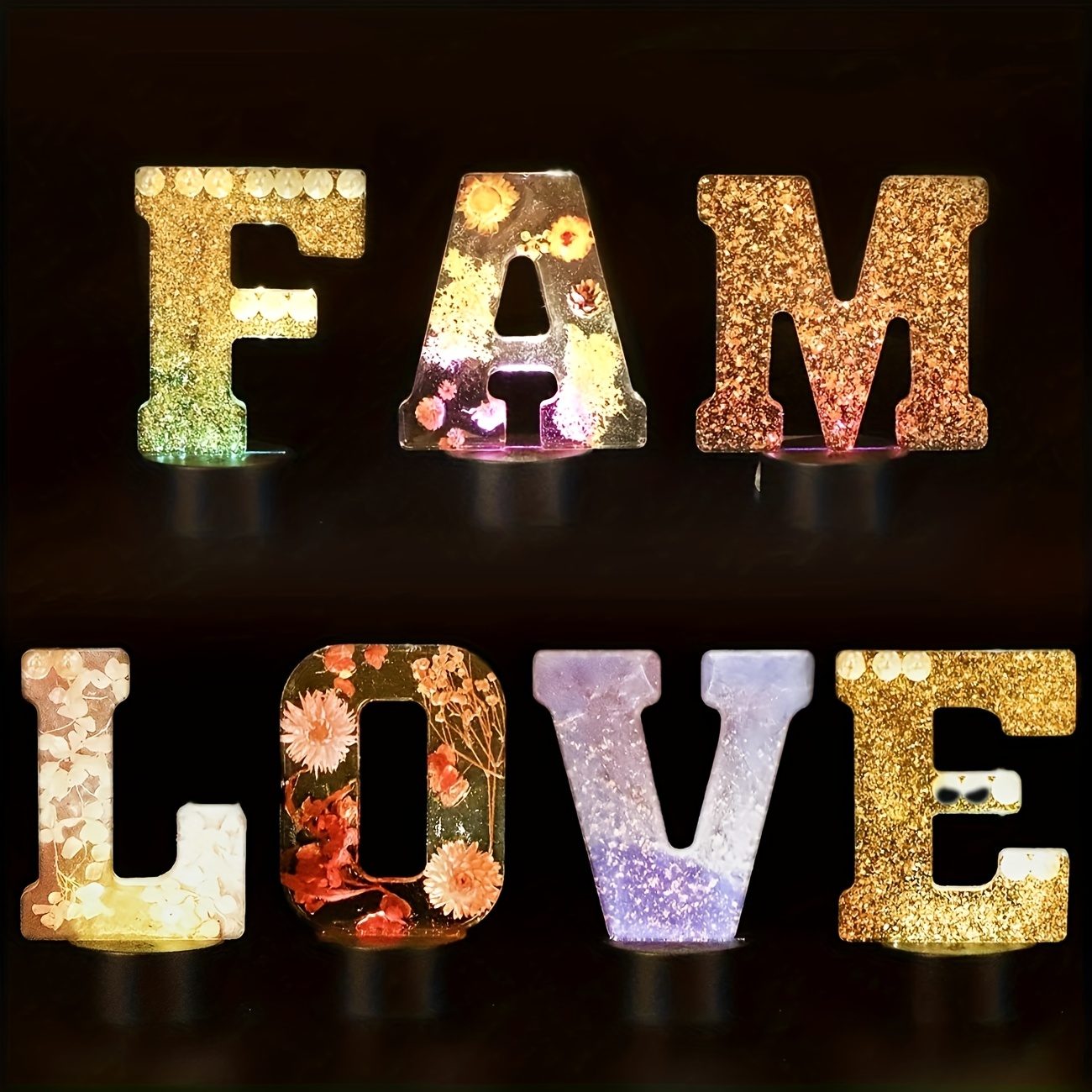 7-Inch Large Letter Resin Mold - Home Decor Handicraft 评论和价格