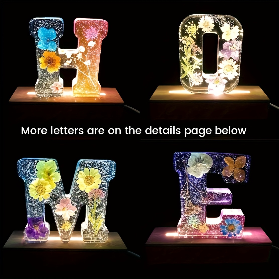 7-Inch Large Letter Resin Mold - Home Decor Handicraft 评论和价格