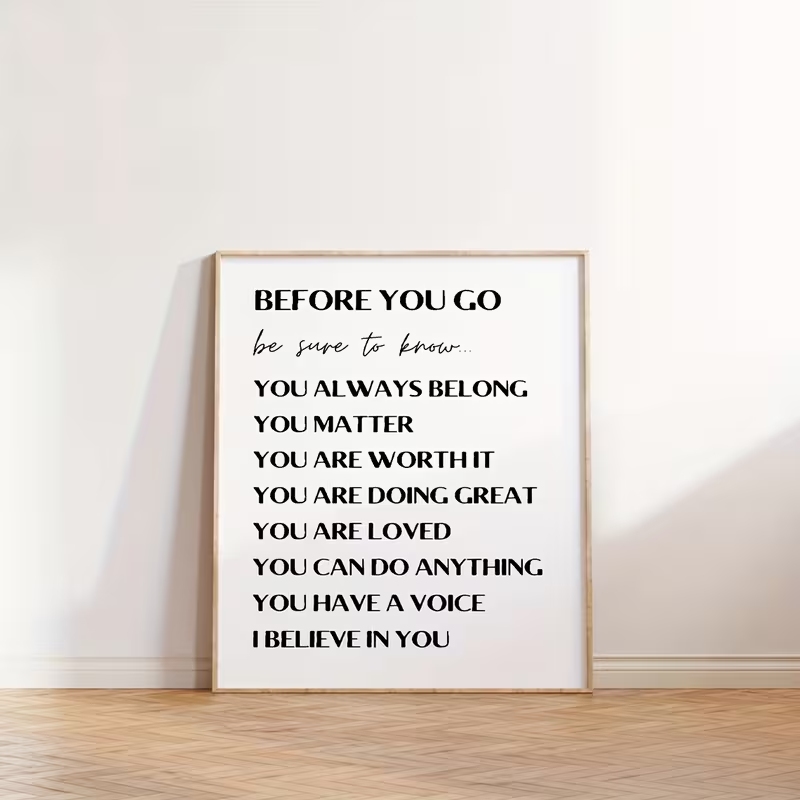 Modern Before You Go Inspirati - Home Decor Quotes 评论和价格