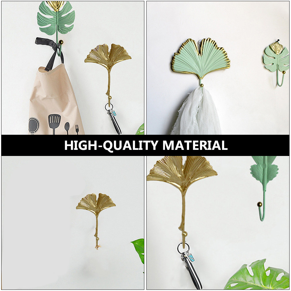 3Pcs Mini Leaf Shape Wall Hook - Home Decor Luxury 评论和价格