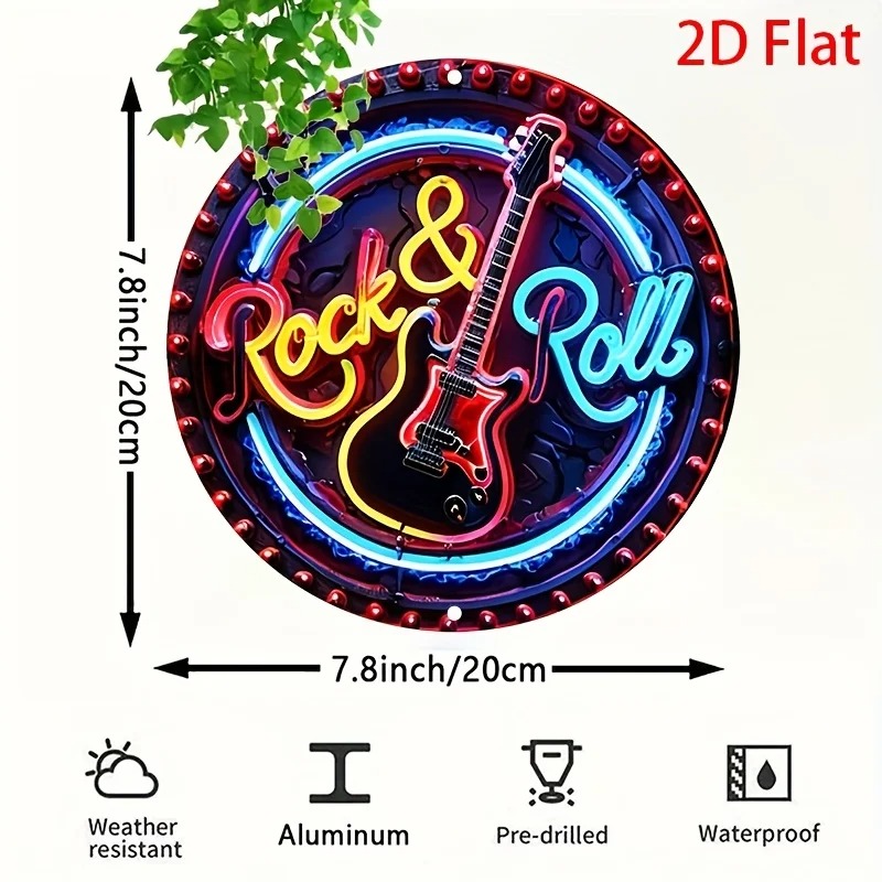 A Vintage Rock Neon Sign, 2Dfl - Home Decor Outside 评论和价格