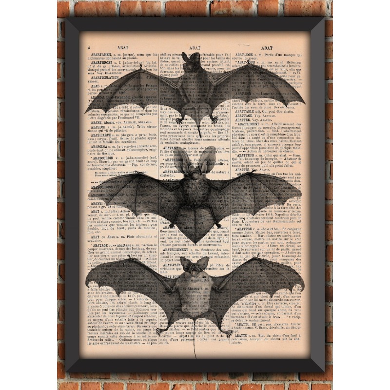 Bat Skeleton Dark Gothic Odd S - Home Decor Gothic 评论和价格